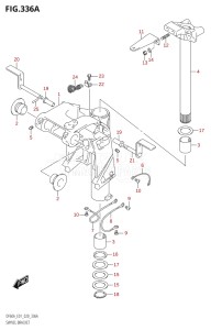 05003F-040001 (2020) 50hp E01-Gen. Export 1 (DF50A  DF50ATH) DF50A drawing SWIVEL BRACKET (DF40A:E01,DF50A:E01)