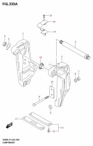 DF150AS From 15003F-440001 (E03 E11 E40)  2024 drawing CLAMP BRACKET