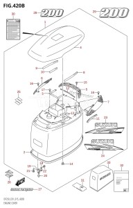 DF250Z From 25003Z-510001 (E40)  2015 drawing ENGINE COVER ((DF200T,DF200Z):E01)