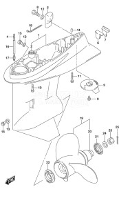 Outboard DF 140A drawing Gear Case