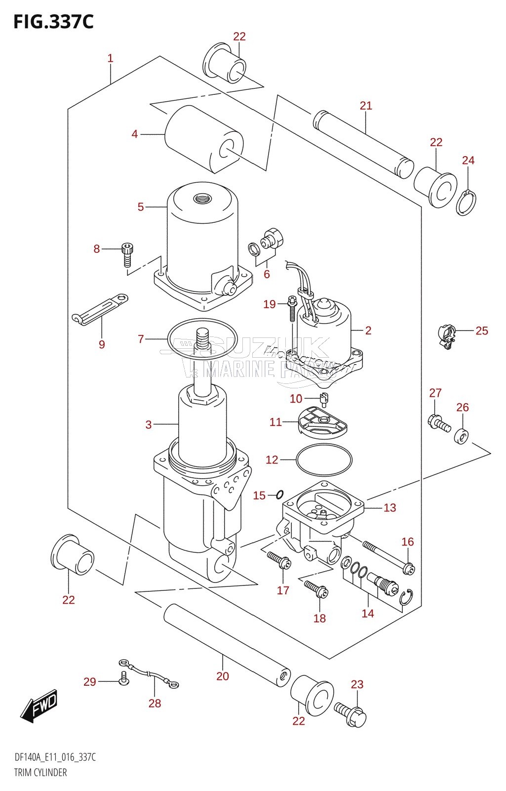 TRIM CYLINDER (DF115AT:E40)