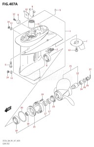 03003F-710001 (2017) 30hp P01 P40-Gen. Export 1 (DF30A  DF30AQ  DF30AR  DF30AT  DF30ATH  DT30  DT30R) DF30A drawing GEAR CASE