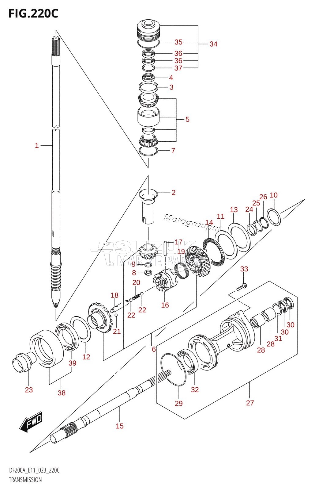 TRANSMISSION ((DF200AZ,DF175AZ,DF150AZ):(020,021))