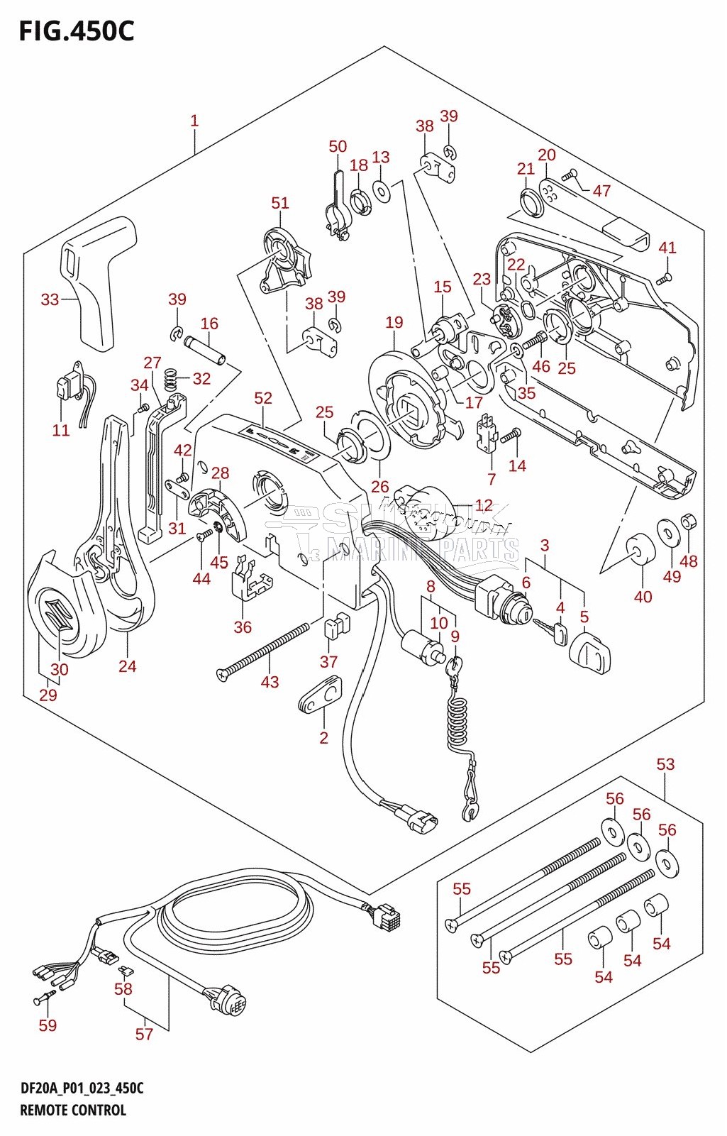 REMOTE CONTROL ((DF9.9BT,DF15AT,DF20AT):(020,021))