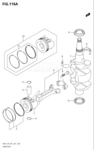 00801F-910001 (2019) 8hp P01-Gen. Export 1 (DF8A  DF8AR) DF8A drawing CRANKSHAFT