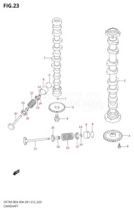 08002F-310001 (2013) 80hp E40-Costa Rica (DF80A) DF80A drawing CAMSHAFT (DF90ATH E01)