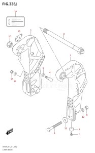 05004F-710001 (2017) 50hp E01-Gen. Export 1 (DF50AVT  DF50AVTH) DF50A drawing CLAMP BRACKET (DF60AQH:E01)