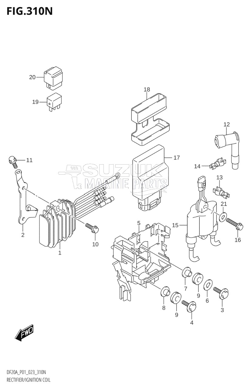 RECTIFIER / IGNITION COIL (SEE NOTE)