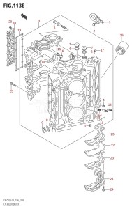 DF200Z From 20002Z-410001 (E03)  2014 drawing CYLINDER BLOCK (DF250T:E03)