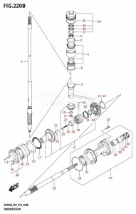 DF200A From 20003F-510001 (E01 E40)  2015 drawing TRANSMISSION (DF200AT:E40)