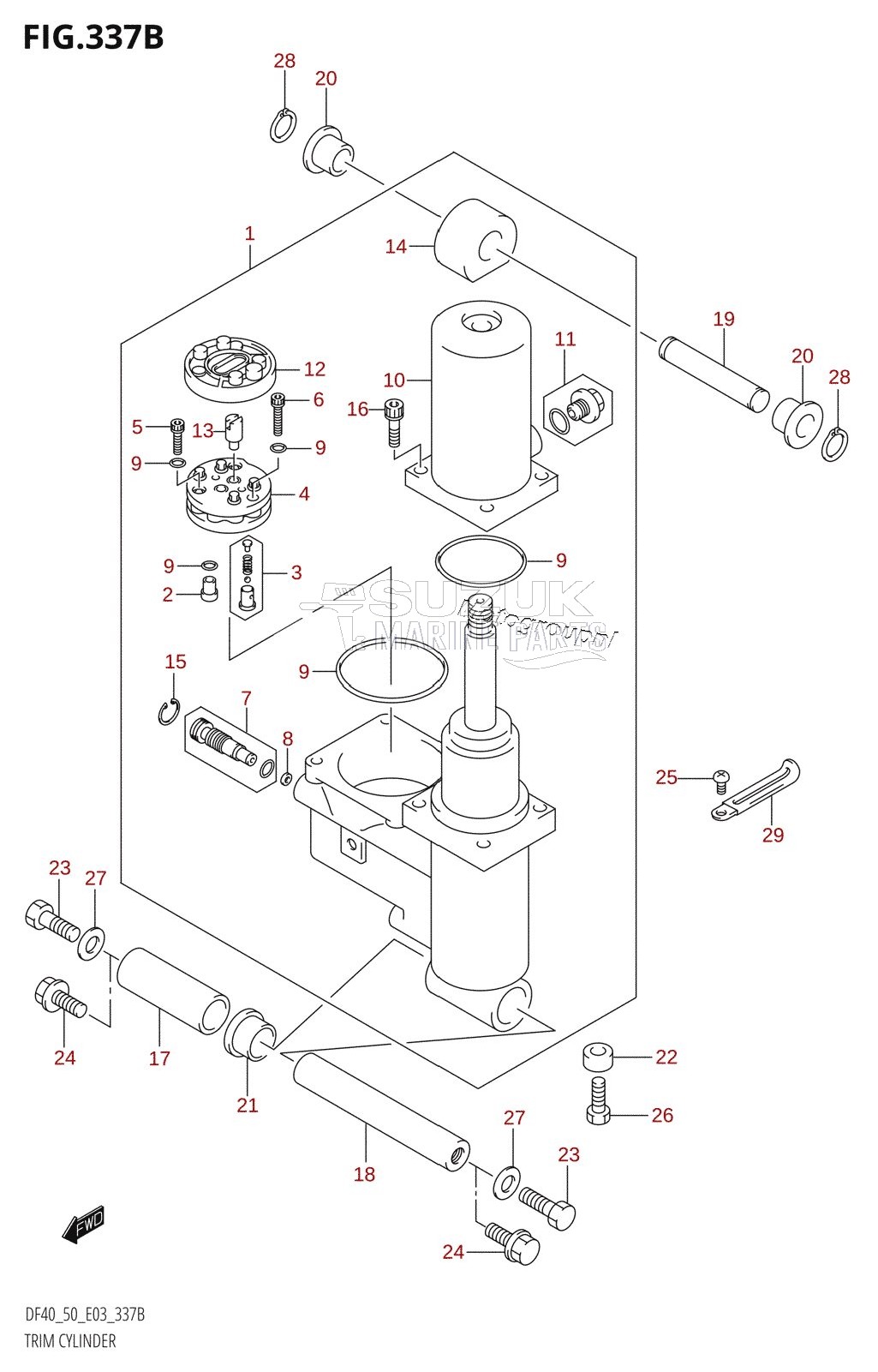 TRIM CYLINDER ((DF40T,DF50T):(K1,K2,K3,K4,K5,K6,K7,K8,K9,K10))