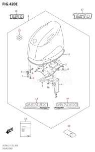 DF200AZ From 20003Z-340001 (E11 E40)  2023 drawing ENGINE COVER ((DF150AT,DF150AZ):020)