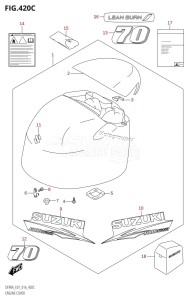 DF70A From 07003F-610001 (E01 E40)  2016 drawing ENGINE COVER (DF70ATH:E01)