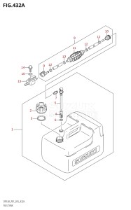 00994F-610001 (2016) 9.9hp P01-Gen. Export 1 (DF9.9A  DF9.9AR) DF9.9A drawing FUEL TANK