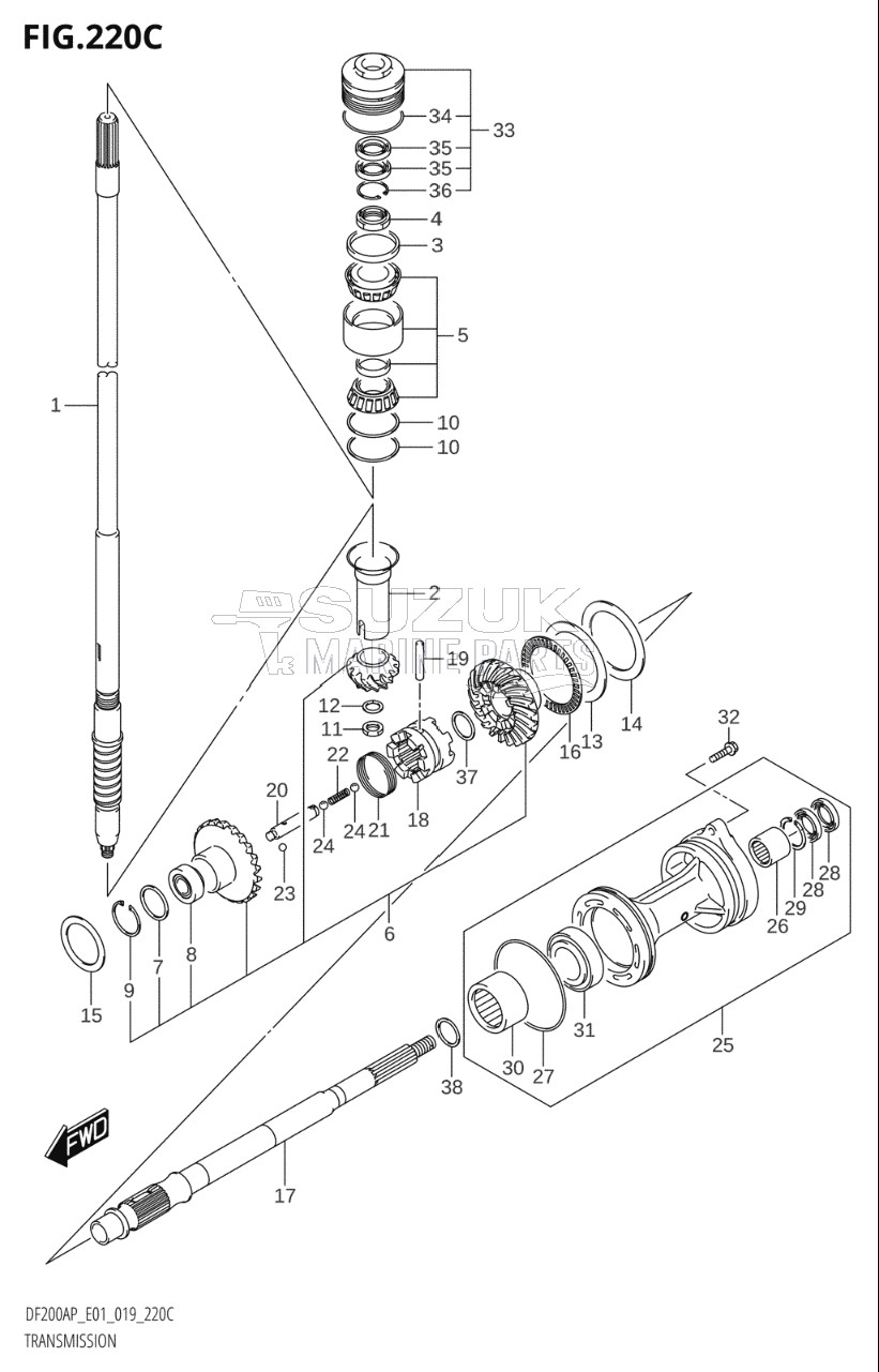 TRANSMISSION (DF200AP:E40)