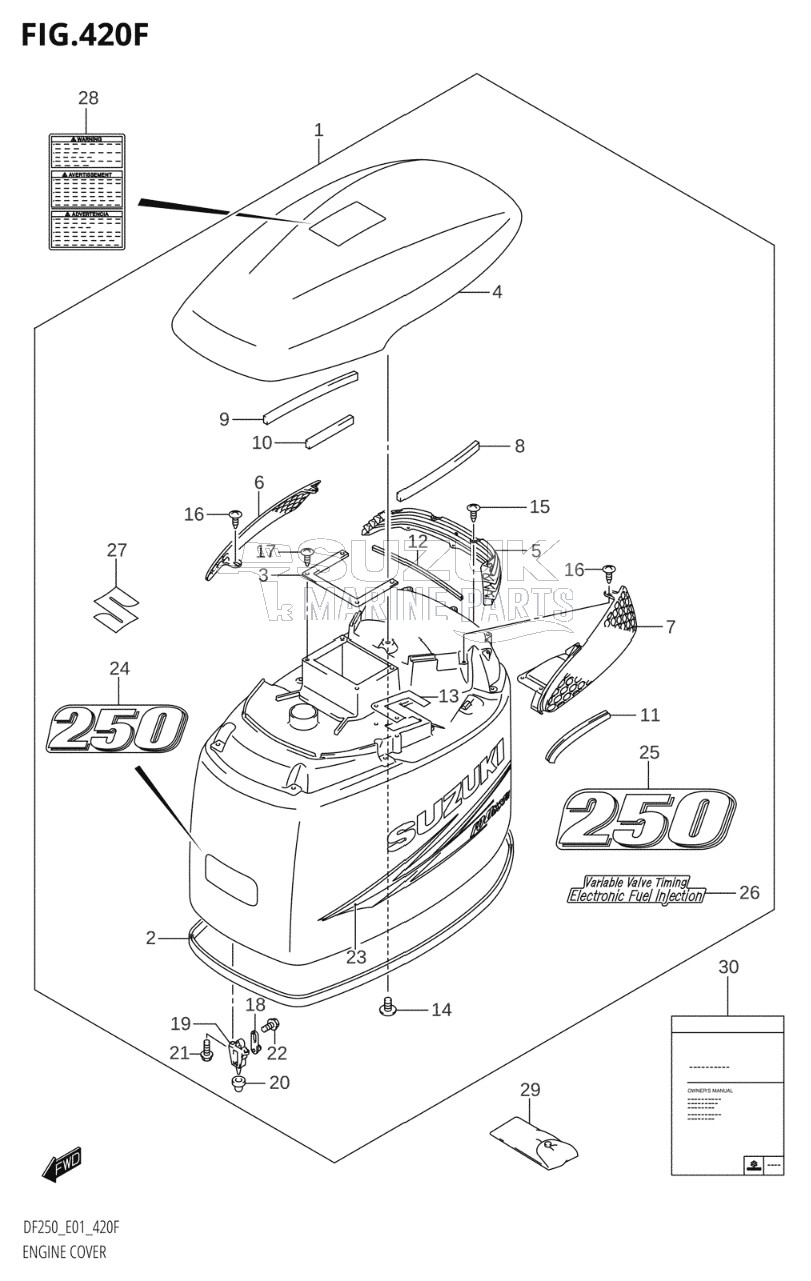 ENGINE COVER ((DF250T,DF250Z):(K10,011))