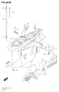 DF200AZ From 20003Z-510001 (E03)  2015 drawing GEAR CASE (DF200AZ:E03)