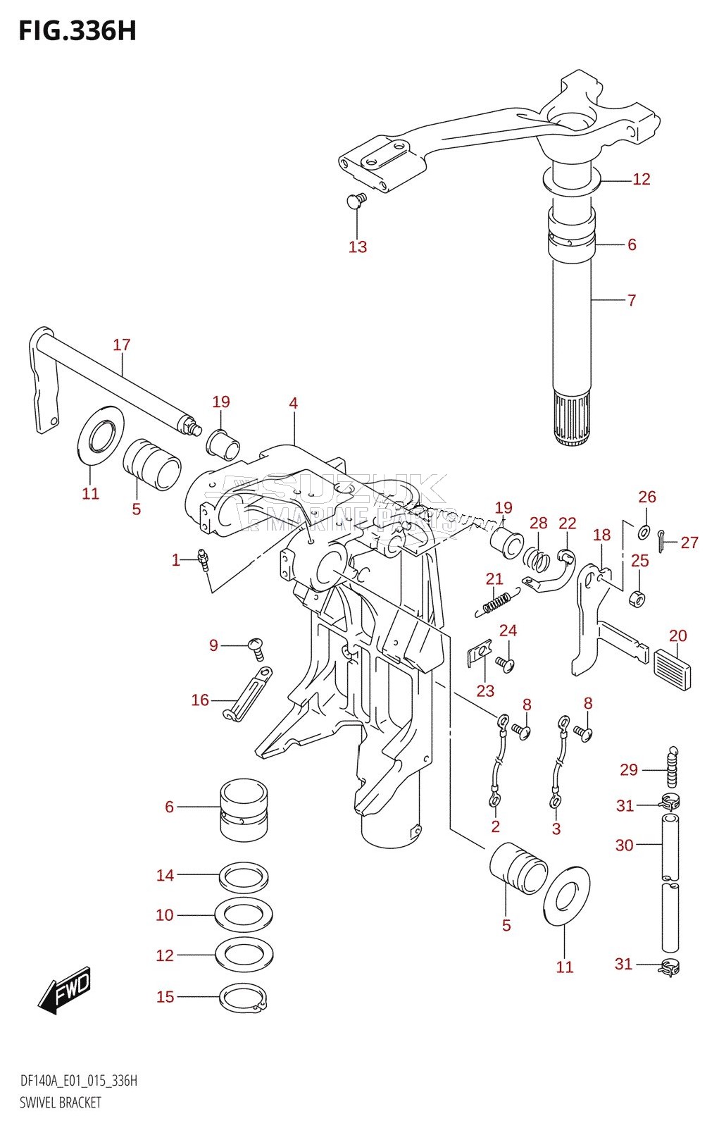 SWIVEL BRACKET (DF140AZ:E01)