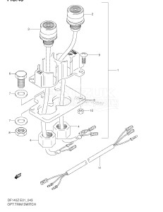 DF140 From 14000Z-251001 ()  2002 drawing OPT : TRIM SWITCH