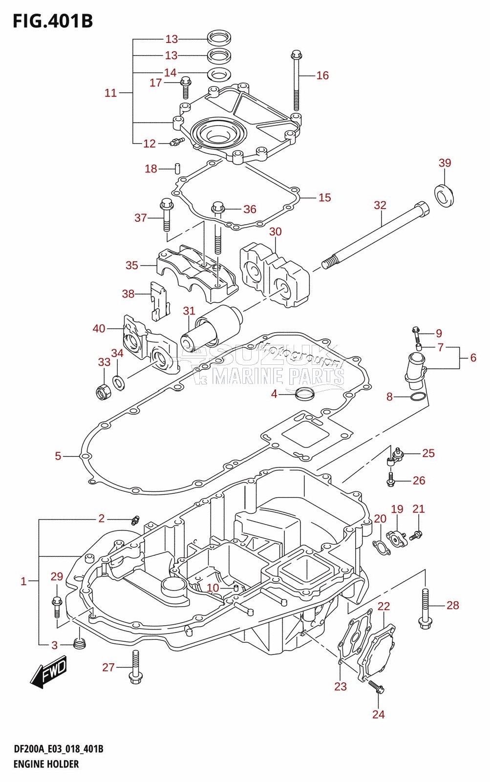 ENGINE HOLDER (DF200AST)