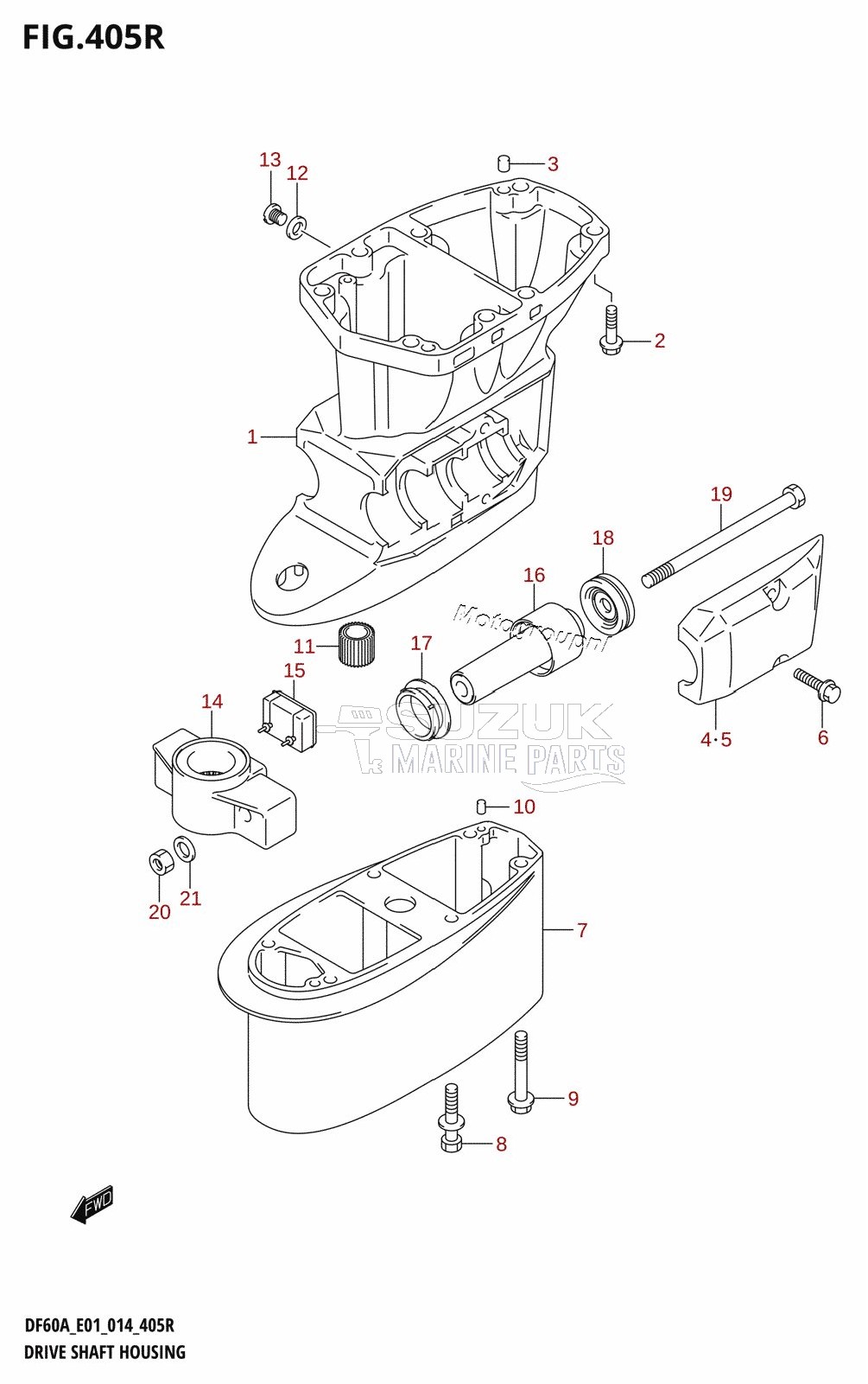 DRIVE SHAFT HOUSING (DF60AVT:E01)