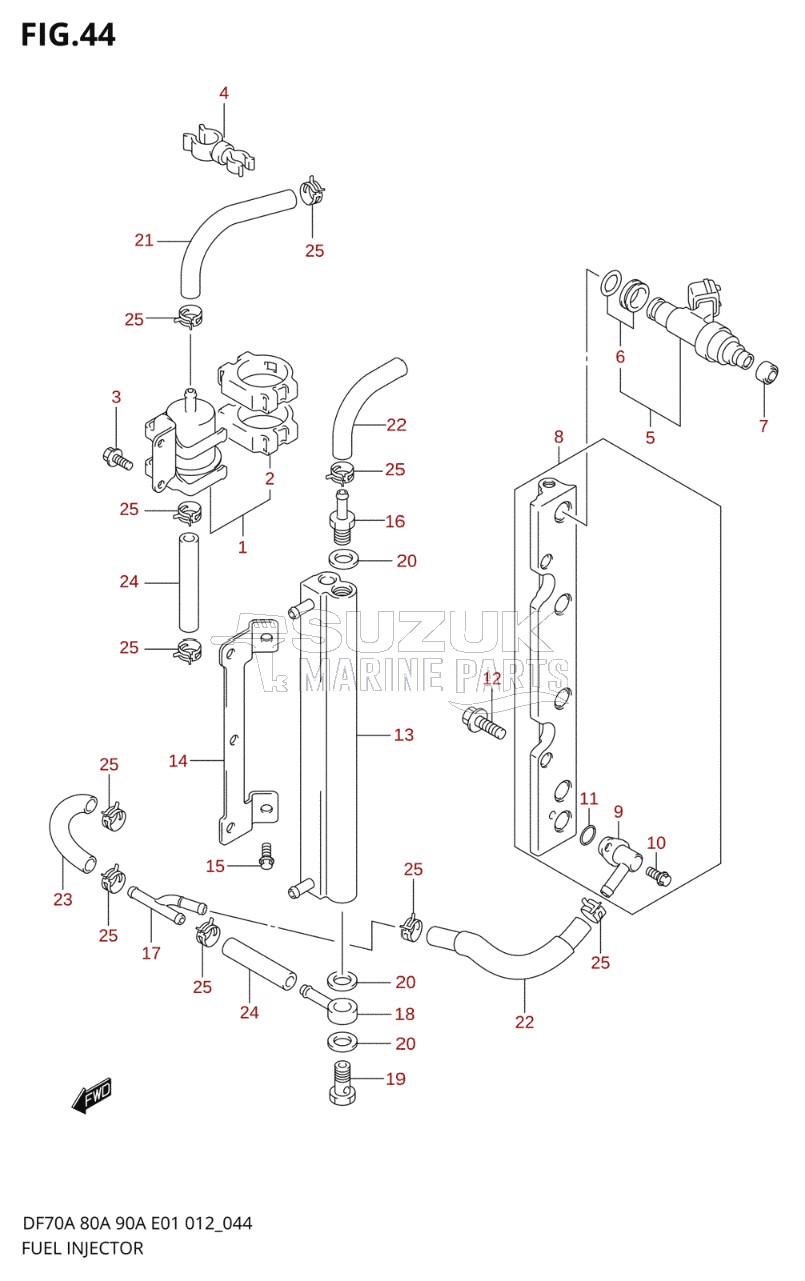 FUEL INJECTOR (DF90A E01)