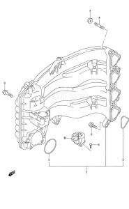 Outboard DF 70A drawing Intake Manifold