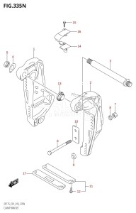 DF175T From 17502F-610001 (E01 E40)  2016 drawing CLAMP BRACKET (DF175Z:E01)