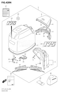 15002Z-610001 (2016) 150hp E03-USA (DF150Z) DF150Z drawing ENGINE COVER (DF175Z:E03)