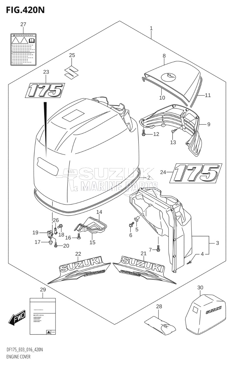 ENGINE COVER (DF175Z:E03)