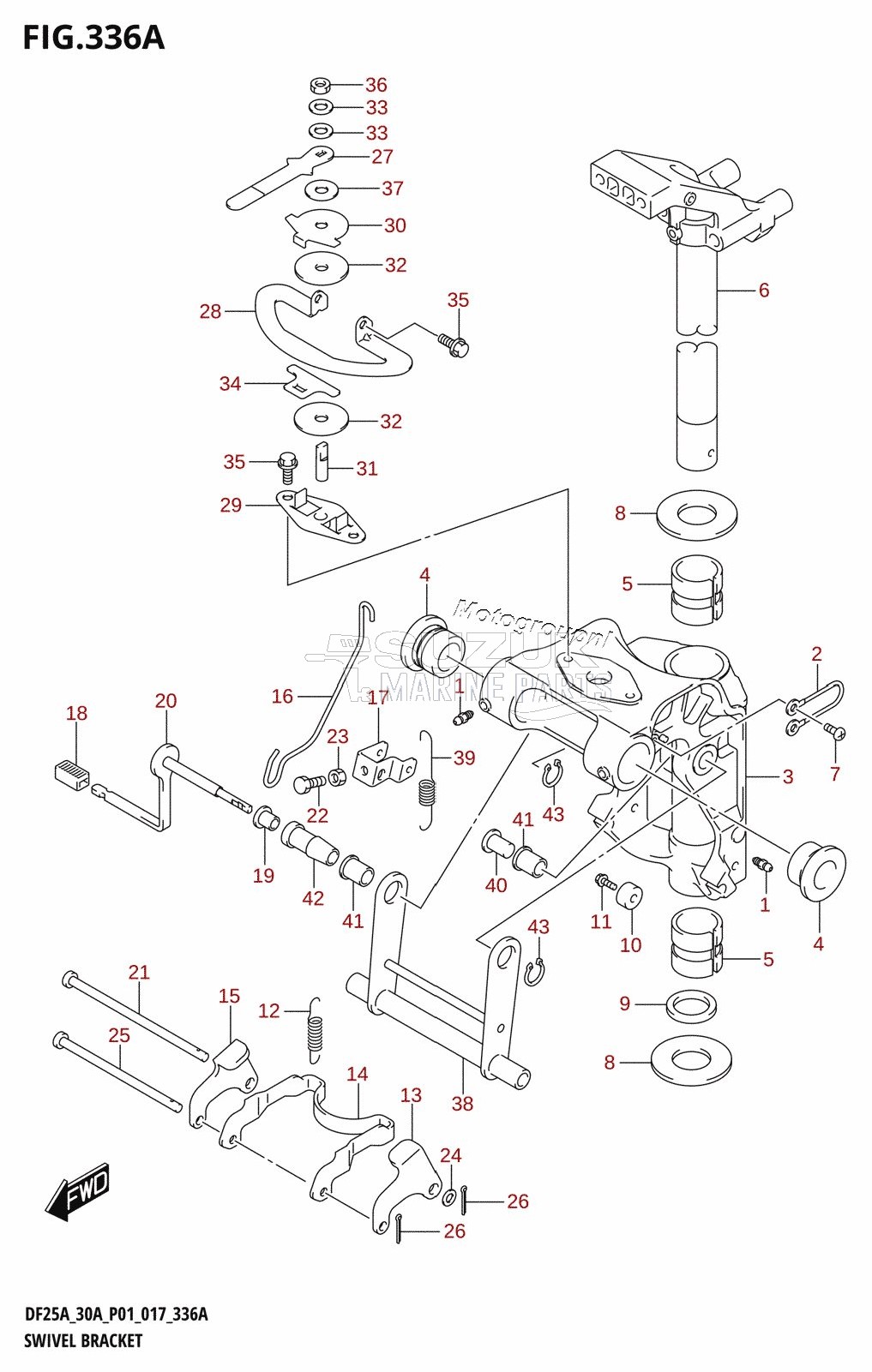 SWIVEL BRACKET (DF25A:P01)