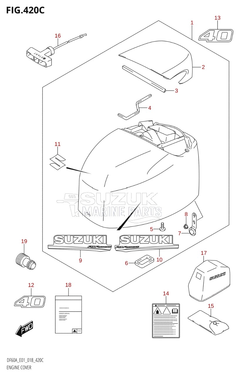 ENGINE COVER (DF40AST:E34)