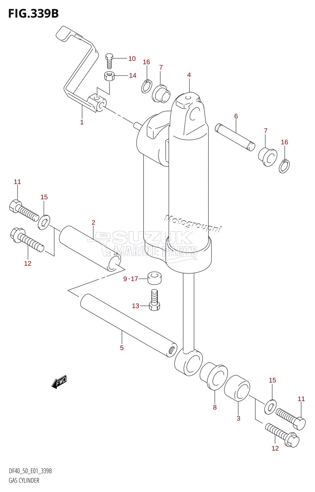 GAS CYLINDER ((DF40QH,DF50WQH):(K1,K2,K3,K4,K5,K6,K7,K8,K9,K10),DF50QH:(K1,K2,K10))