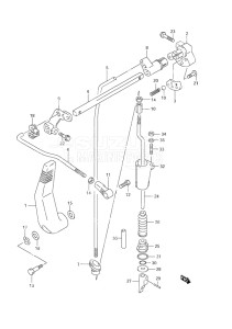 Outboard DF 9.9 drawing Clutch Non-Remote Control