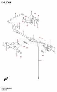 DF20A From 02002F-240001 (E01 P01 P40)  2022 drawing CLUTCH ROD (DF9.9BR,DF9.9BT,DF15AR,DF15AT,DF20AR,DF20AT)