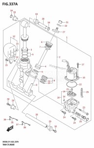 DF225T From 22503F-140001 (E11 E40)  2021 drawing TRIM CYLINDER (L-TRANSOM)