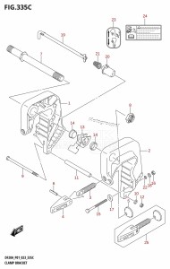 DF9.9B From 00995F-240001 (E01 P01   -)  2022 drawing CLAMP BRACKET (DF9.9BR,DF15AR,DF20AR)