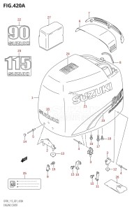 DF115Z From 11501Z-980001 (E01 E40)  2009 drawing ENGINE COVER (K1,K2)