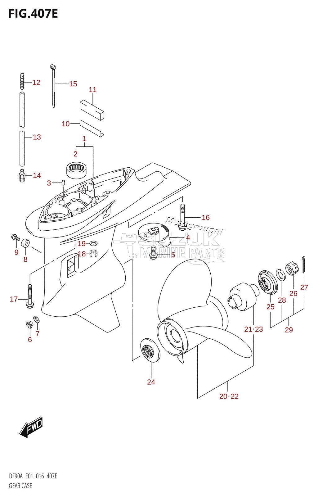 GEAR CASE (DF80A:E01)