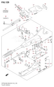 08002F-310001 (2013) 80hp E40-Costa Rica (DF80A) DF80A drawing TILLER HANDLE (DF90ATH E40)