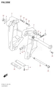 DF115AST From 11504F-040001 (E03)  2020 drawing CLAMP BRACKET ((DF140AT,DF140AZ):E11)