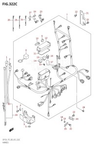 DF150Z From 15002Z-210001 (E03)  2012 drawing HARNESS (DF175T:E03)