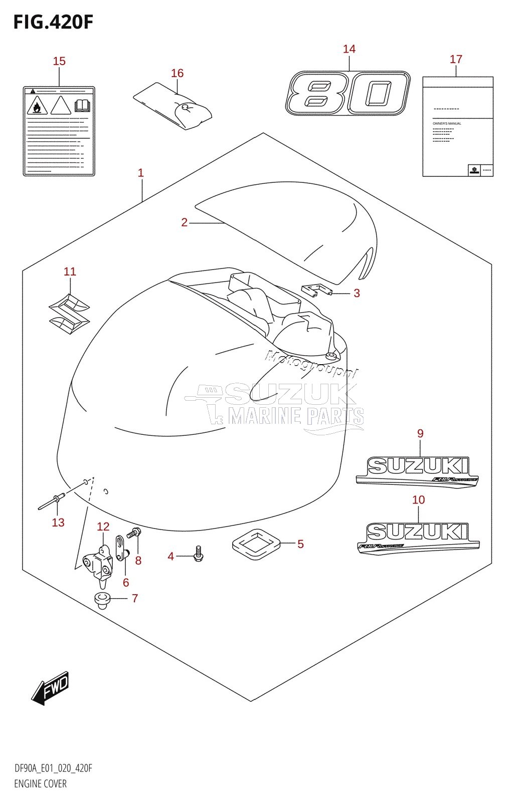 ENGINE COVER (DF80A:E40)