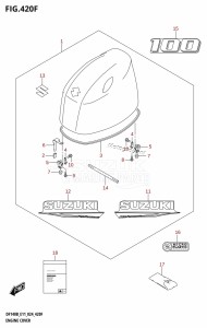 DF140BT From 14005F-440001 (E11 - E40)  2024 drawing ENGINE COVER (DF100C)