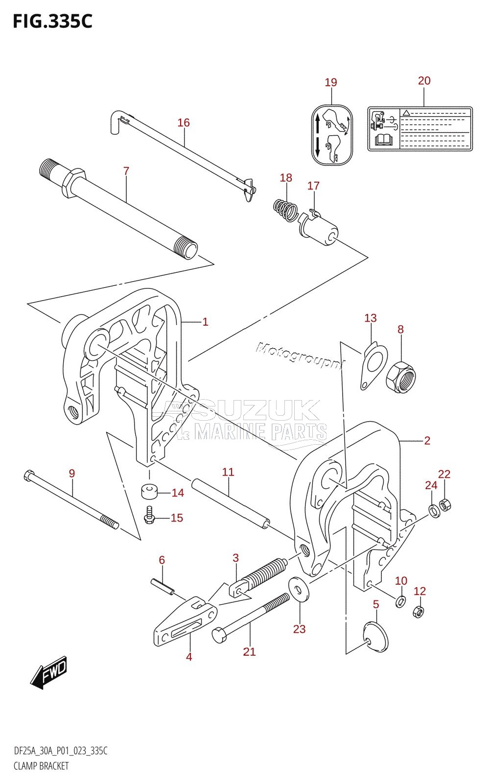 CLAMP BRACKET (DF30A)