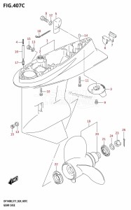 DF115BT From 11506F-440001 (E11 - E40)  2024 drawing GEAR CASE ((DF140BT,DF115BT):E40)