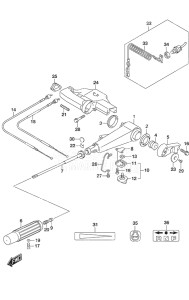 Outboard DF 20A drawing Tiller Handle