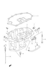 Outboard DF 25 drawing Oil Pan