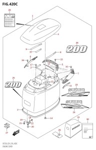 DF250Z From 25003Z-610001 (E40)  2016 drawing ENGINE COVER (DF200T:E40,DF200Z:E40)