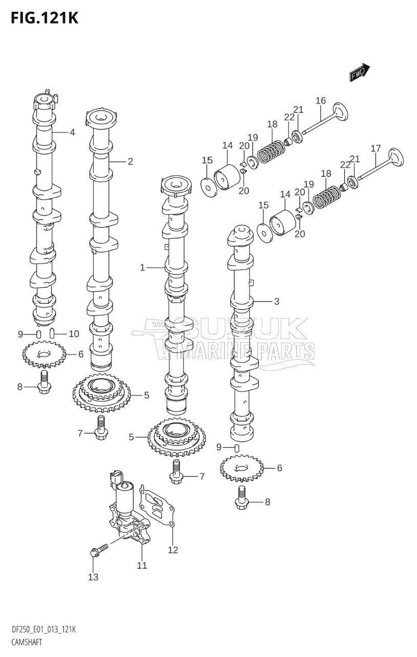 CAMSHAFT (DF250T:E40)